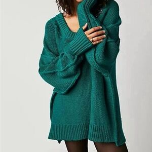 Free People Teal Sweater